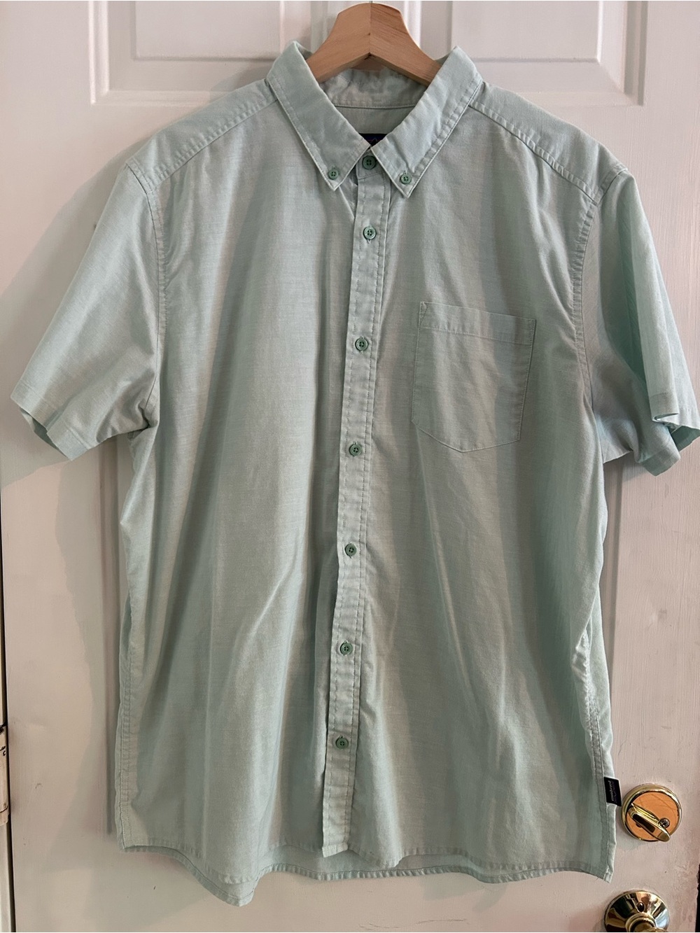 Patagonia Men’s Light Mint Green Short-Sleeve Button-Down Shirt